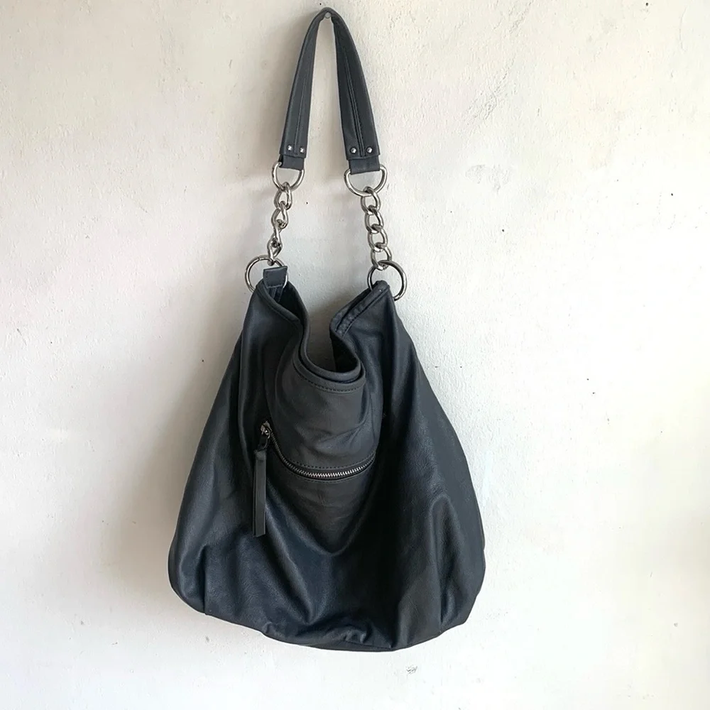 Olivia + Joy Slouchy Hobo Zipper Detail Shoulder Bag